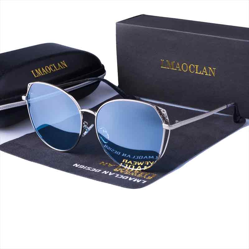 Óculos de sol feminino, armação em liga metálica e polimeros plásticos, em quatro cores, lentes proteção UV400 e polarizadas, loja livre arbítrio