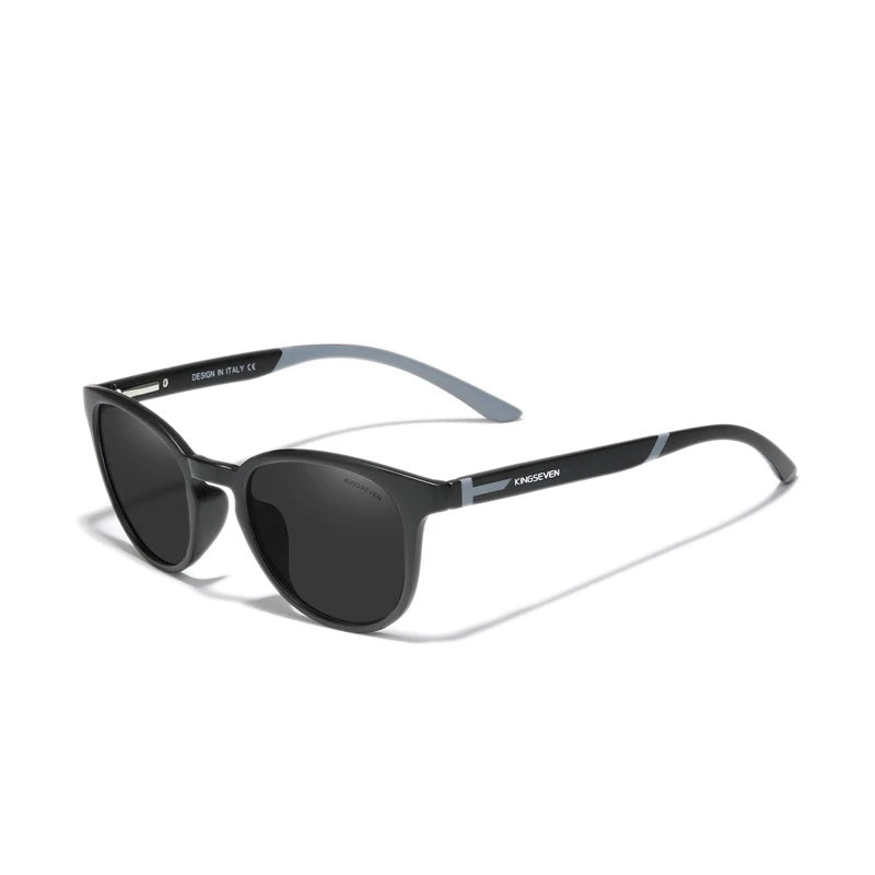 Óculos de sol feminino Polux, armação em polímeros plásticos, com lentes em policarbonato polarizadas, com proteção UVA e UVB400, antirreflexo e certificado CE de qualidade, Loja Livre Arbítrio