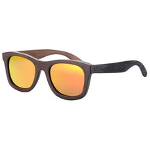 Óculos de sol em madeira Orion, armação em madeira natural, lentes em polímeros plásticos polarizadas, com proteção UVA e UVB400, com certificado CE de qualidade, Loja Livre Arbítrio