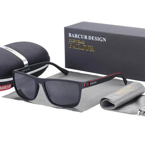 Óculos de sol Hadar, armação em polímeros plásticos com lentes polarizadas com proteção UVA e UVB400, gradiente com certificado de qualidade CE, Loja Livre Arbítrio