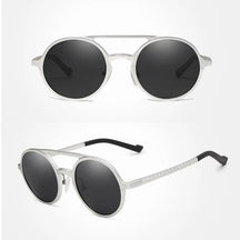 Óculos de sol Castor, armação em liga metálica com lentes em policarbonato, polarizadas com proteção UVA e UVB400, com certificado CE de qualidade, Loja Livre Arbítrio