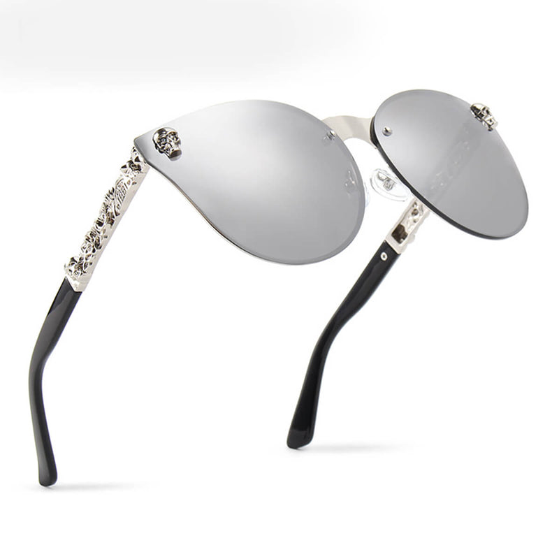 Óculos de Sol Feminino com armação em liga metálica e polímeros plásticos de alta densidade, com proteção UV400; Loja Livre Arbítrio.