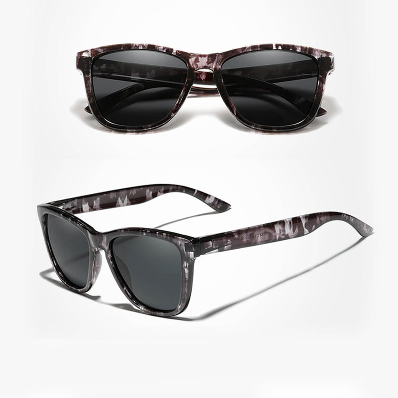 Óculos de Sol Feminino com armação em polímeros plásticos de alta densidade, com lentes polarizadas com proteção UV400; Loja Livre Arbítrio.