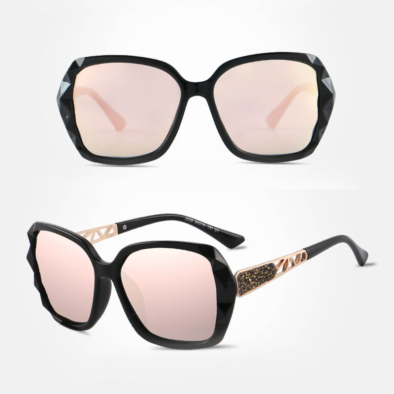 Óculos de Sol Feminino com armação em polímeros plásticos de alta densidade, e lentes polarizadas degradê com proteção UV400.. loja livre arbítrio
